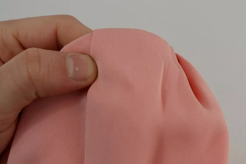 Dolce & Gabbana Pink Silk Stretch Strapless Sheath Midi Dress by Dolce & Gabbana