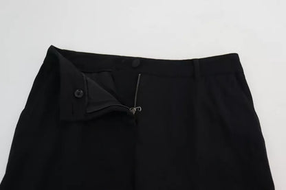 Dolce & Gabbana Black Virgin Wool Stretch Skinny Pants by Dolce & Gabbana