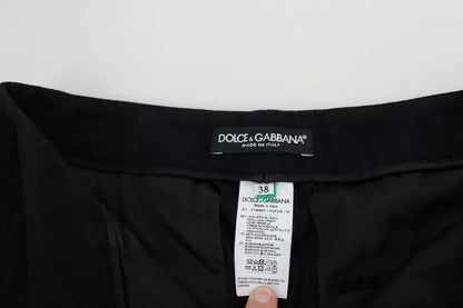 Dolce & Gabbana Black Virgin Wool Stretch Skinny Pants by Dolce & Gabbana
