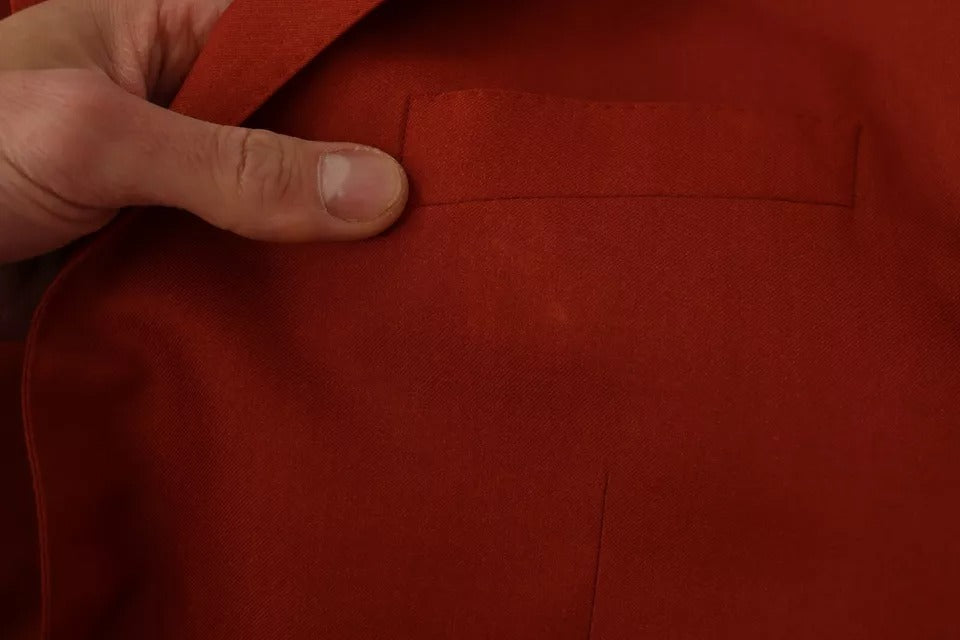 Blazer manteau en soie et cachemire Orange MARTINI de Dolce &amp; Gabbana