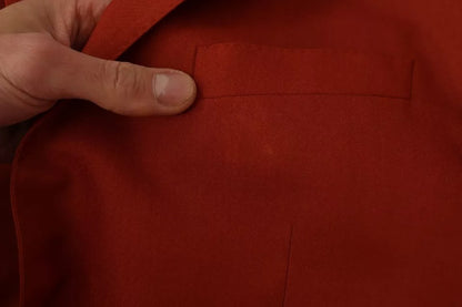 Blazer manteau en soie et cachemire Orange MARTINI de Dolce &amp; Gabbana