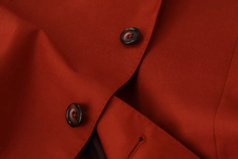 Blazer manteau en soie et cachemire Orange MARTINI de Dolce &amp; Gabbana