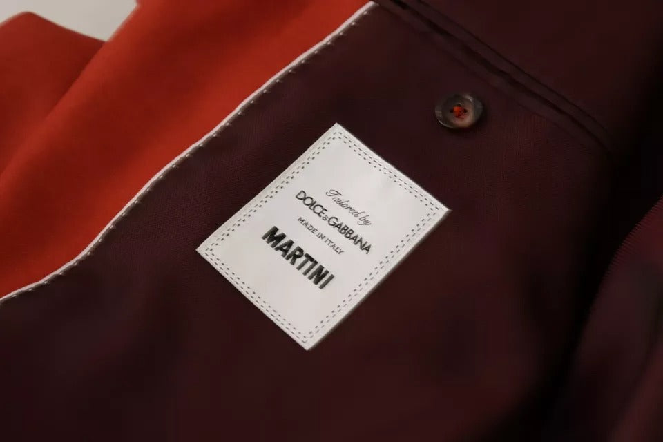 Blazer manteau en soie et cachemire Orange MARTINI de Dolce &amp; Gabbana