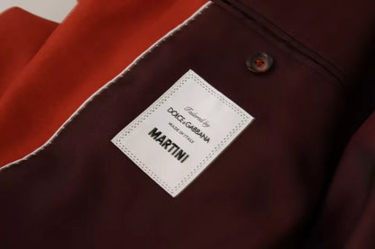 Blazer manteau en soie et cachemire Orange MARTINI de Dolce &amp; Gabbana