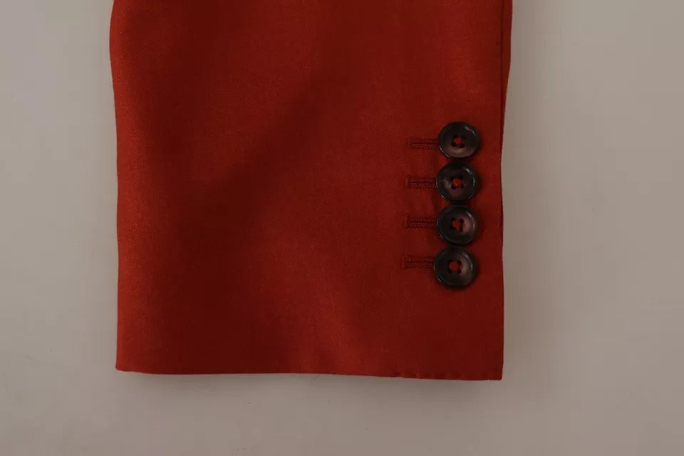 Blazer manteau en soie et cachemire Orange MARTINI de Dolce &amp; Gabbana