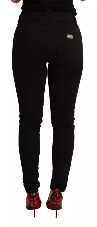 Dolce & Gabbana Black Cotton Stretch Skinny Denim Jeans by Dolce & Gabbana