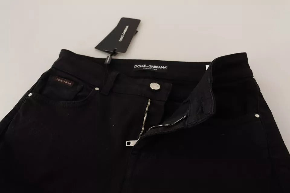 Dolce & Gabbana Black Cotton Stretch Skinny Denim Jeans by Dolce & Gabbana