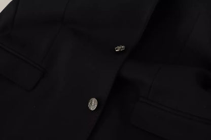 Dolce &amp; Gabbana - Veste blazer slim en coton noir