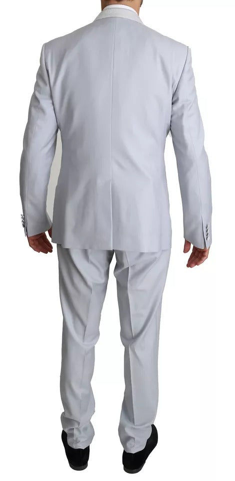 Dolce & Gabbana Light Blue SICILIA Wool 3 Piece Suit by Dolce & Gabbana