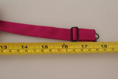 Dolce & Gabbana Pink Silk Adjustable Neck Bow Tie Men by Dolce & Gabbana