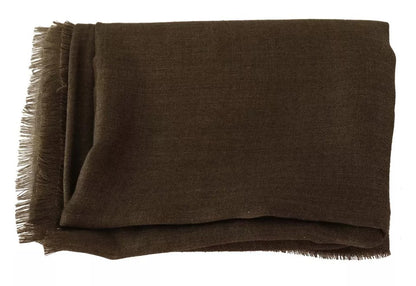 Dolce & Gabbana Green Striped Cashmere Wrap Fringes Scarf by Dolce & Gabbana