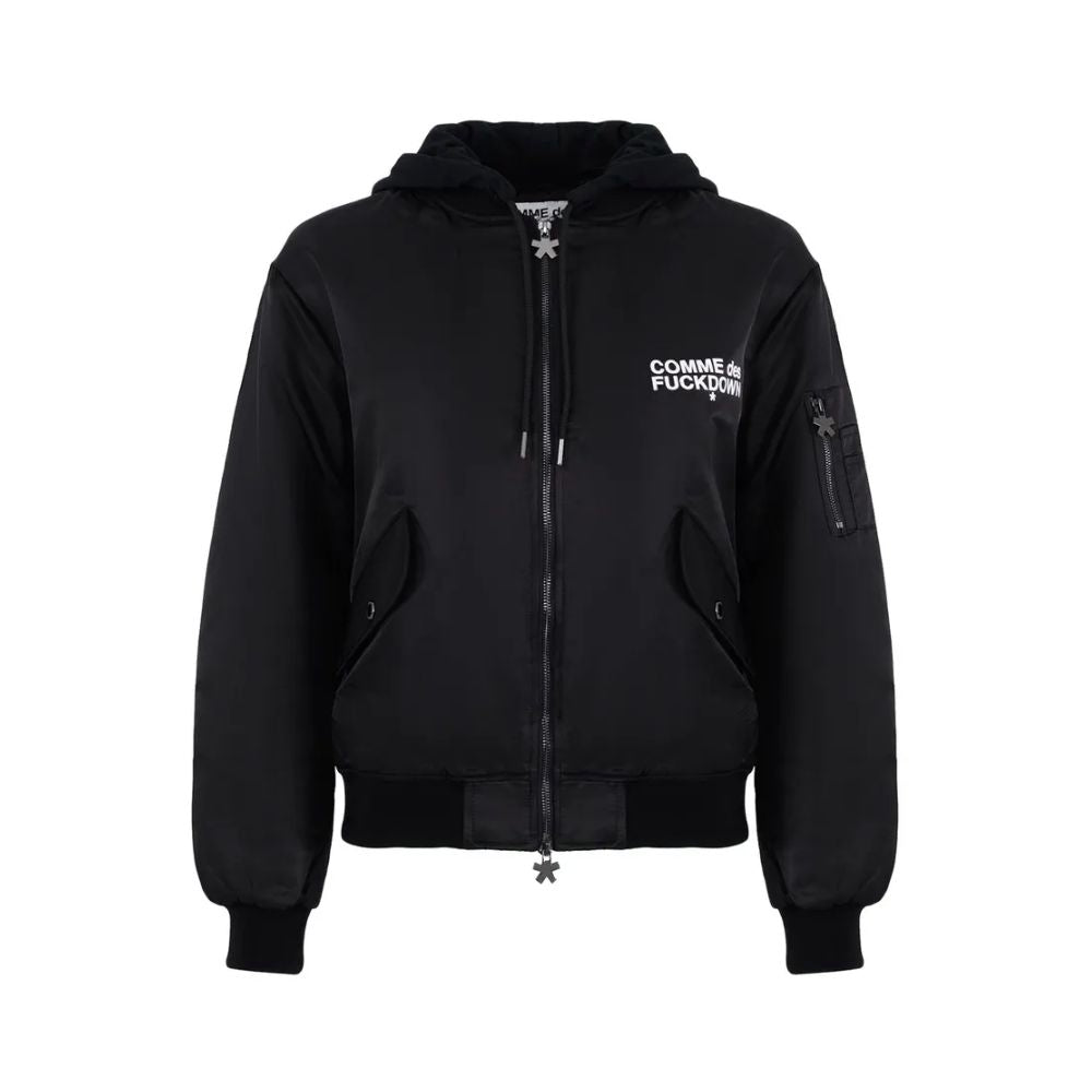 Comme Des Fuckdown Black Nylon Jackets &amp; Coat