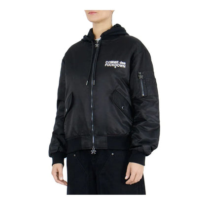 Comme Des Fuckdown Black Nylon Jackets &amp; Coat