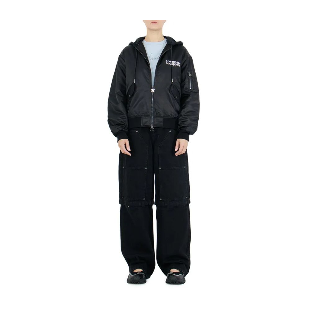 Comme Des Fuckdown Black Nylon Jackets &amp; Coat