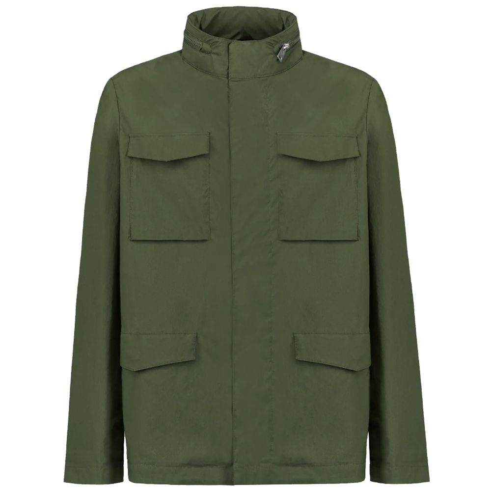 People Of Shibuya Green Cotton Jacket by People Of Shibuya