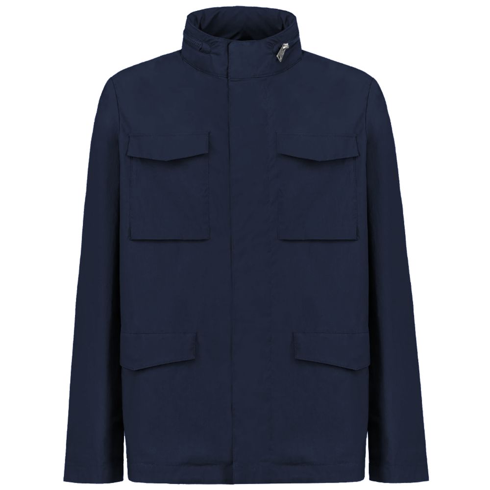 People Of Shibuya Blue Cotton Jacket by People Of Shibuya