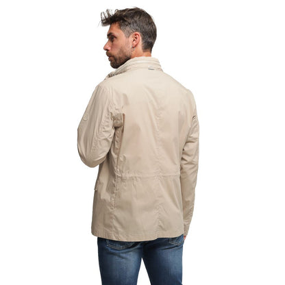People Of Shibuya Beige Cotton Jacket by People Of Shibuya