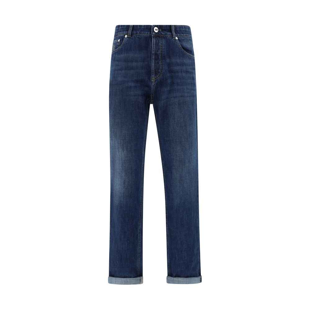 Brunello Cucinelli Cuffed Jeans Katoen - Luxe Stijl