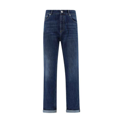 Brunello Cucinelli Cuffed Jeans Katoen - Luxe Stijl