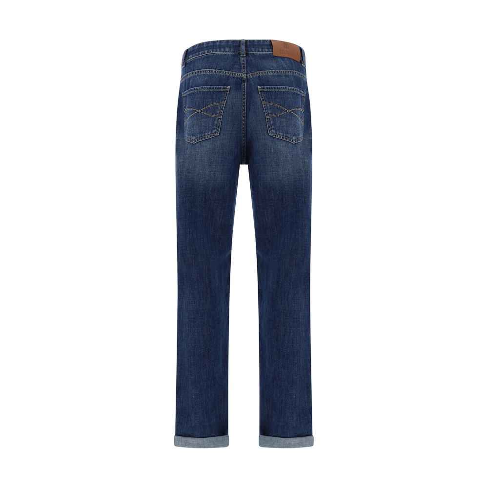 Brunello Cucinelli Cuffed Jeans Katoen - Luxe Stijl