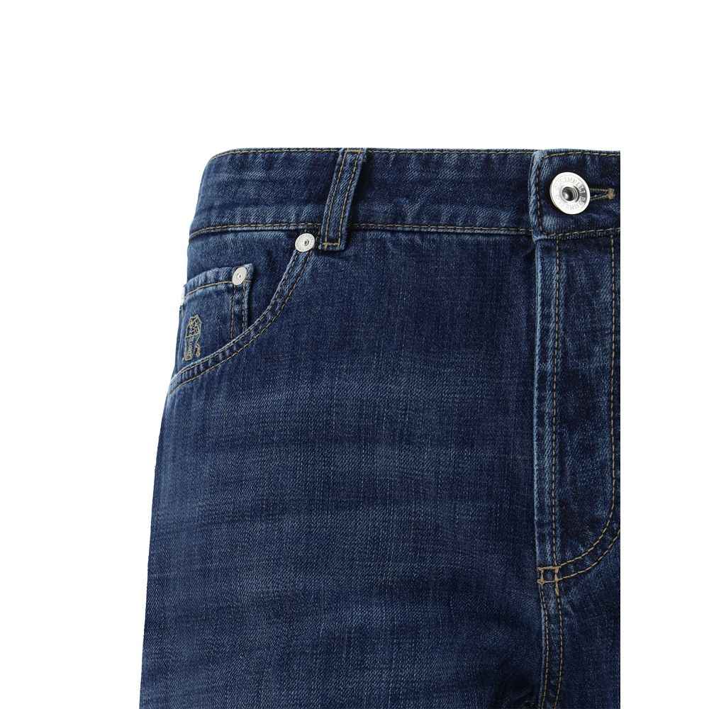 Brunello Cucinelli Cuffed Jeans Katoen - Luxe Stijl