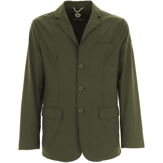 Blazer vert en polyester People Of Shibuya
