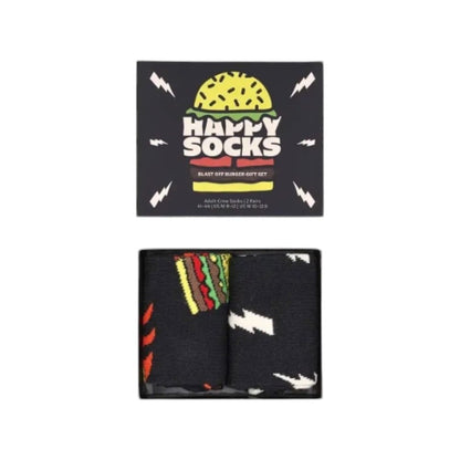 Chaussettes en coton noir Happy Socks