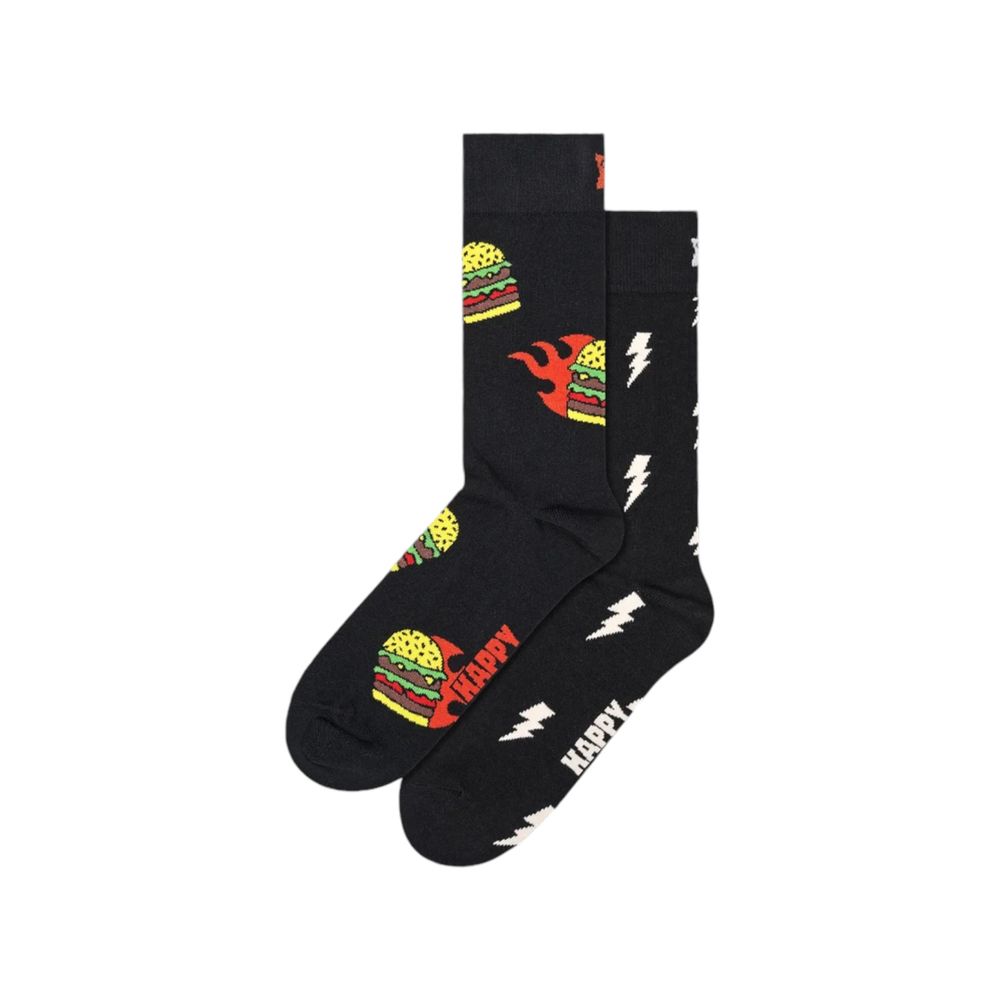 Chaussettes en coton noir Happy Socks