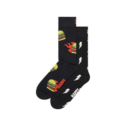 Chaussettes en coton noir Happy Socks