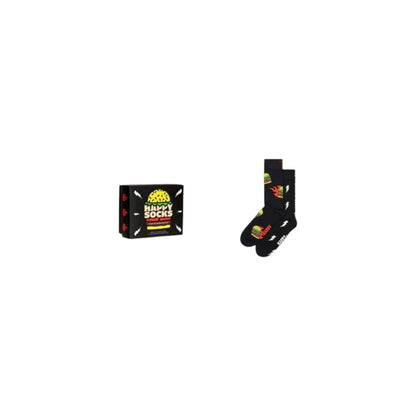 Chaussettes en coton noir Happy Socks