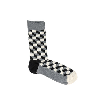 Collants et chaussettes en coton gris Happy Socks