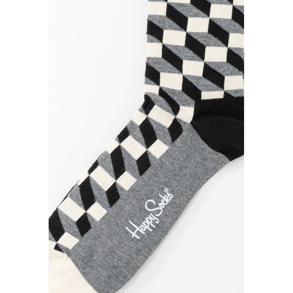 Collants et chaussettes en coton gris Happy Socks