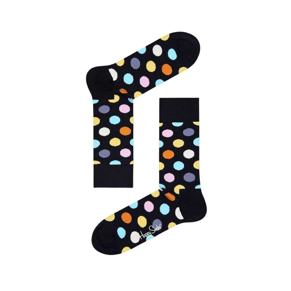 Collants et chaussettes en coton noir Happy Socks