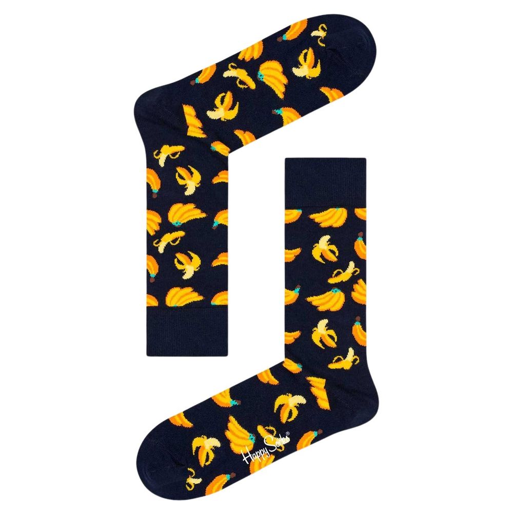 Collants et chaussettes en coton noir Happy Socks