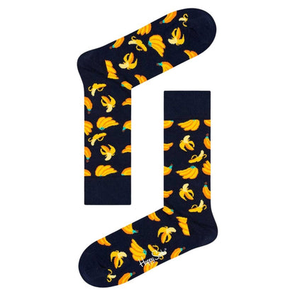 Collants et chaussettes en coton noir Happy Socks