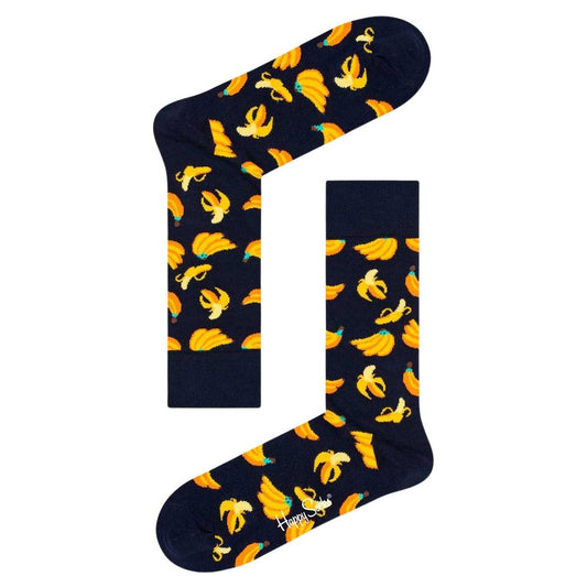 Collants et chaussettes en coton noir Happy Socks