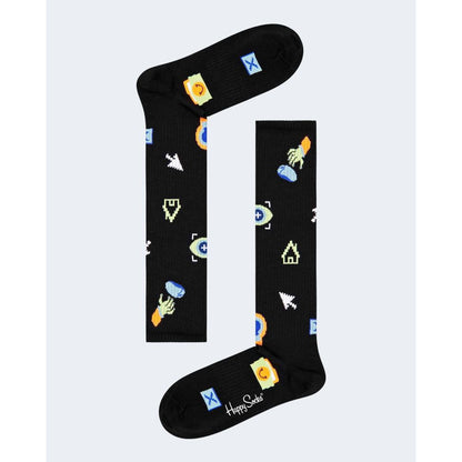 Collants et chaussettes en coton noir Happy Socks