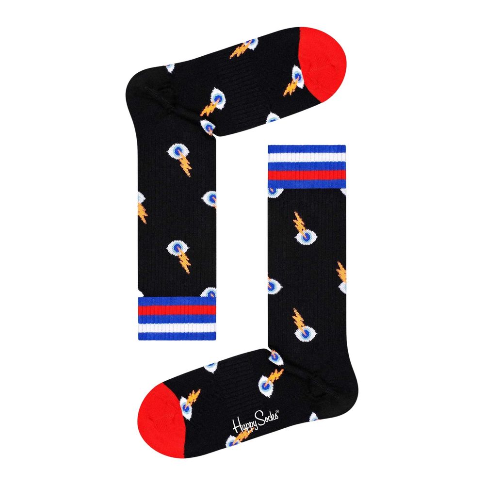 Collants et chaussettes en coton noir Happy Socks