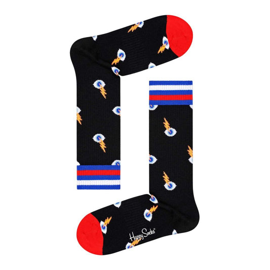 Collants et chaussettes en coton noir Happy Socks
