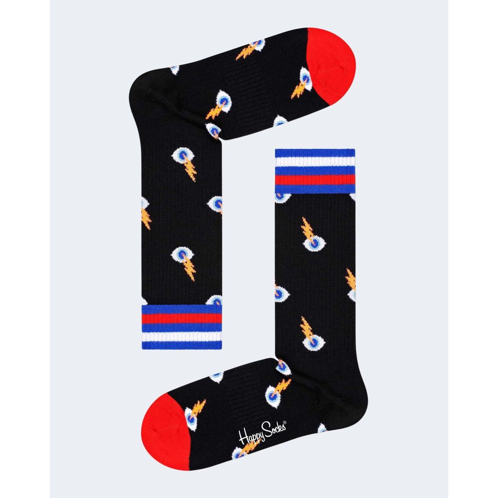 Collants et chaussettes en coton noir Happy Socks