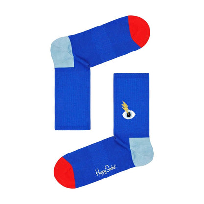 Collants et chaussettes en coton bleu Happy Socks