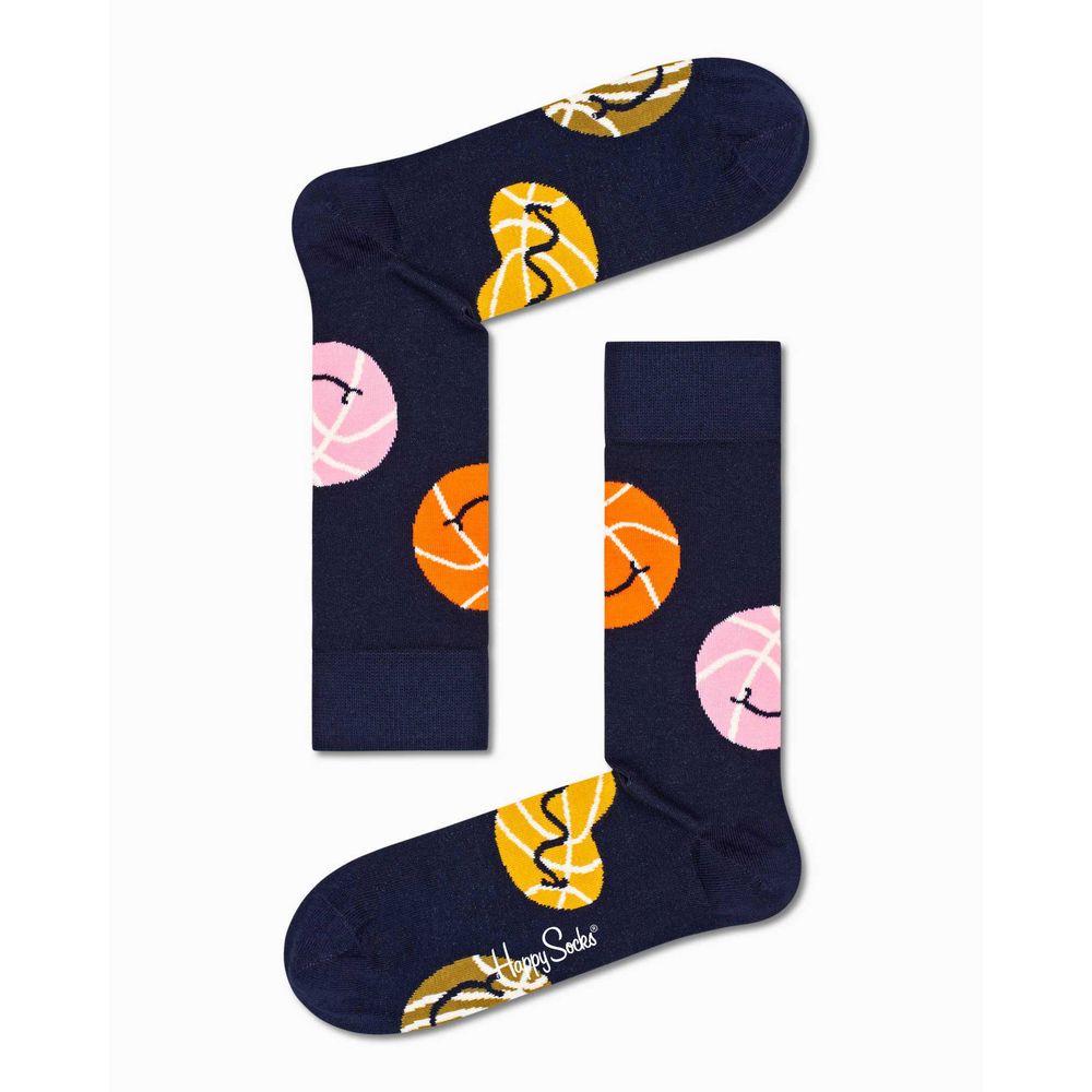 Collants et chaussettes en coton bleu Happy Socks