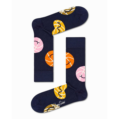 Collants et chaussettes en coton bleu Happy Socks