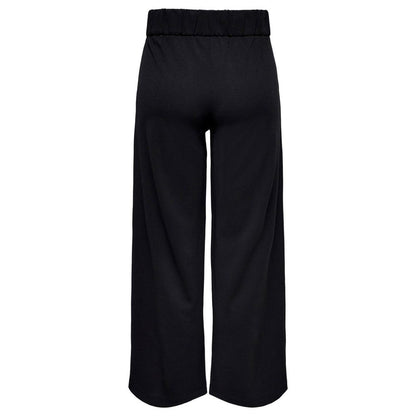 Pantalon en polyester noir Jacqueline De Yong