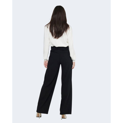 Pantalon en polyester noir Jacqueline De Yong