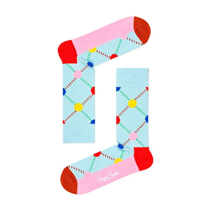 Collants et chaussettes en coton bleu Happy Socks