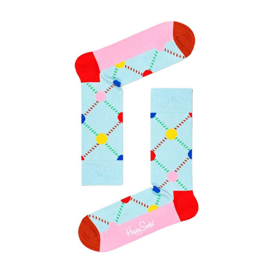 Collants et chaussettes en coton bleu Happy Socks