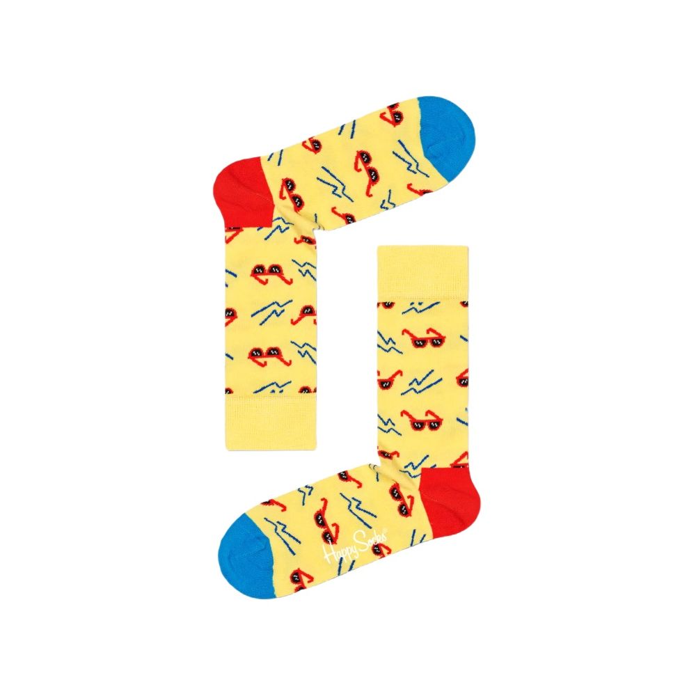 Collants et chaussettes en coton jaune Happy Socks