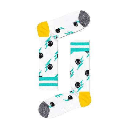 Collants et chaussettes en coton blanc Happy Socks