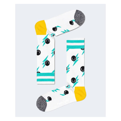 Collants et chaussettes en coton blanc Happy Socks